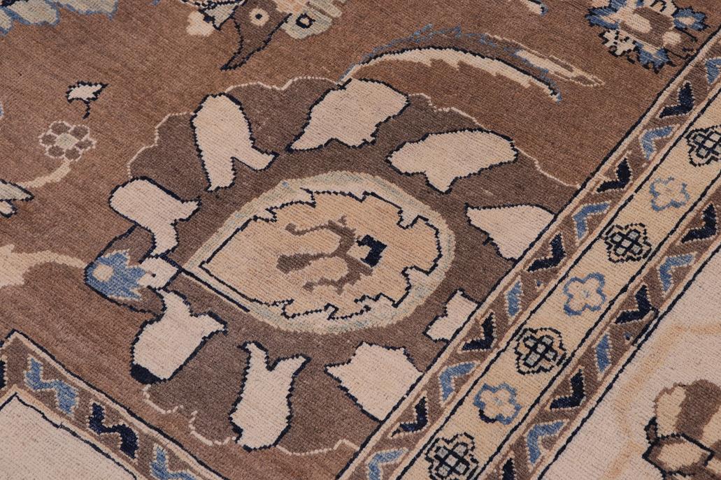 handmade Traditional Kafkaz Brown Ivory Hand Knotted RECTANGLE 100% WOOL area rug 11 x 15