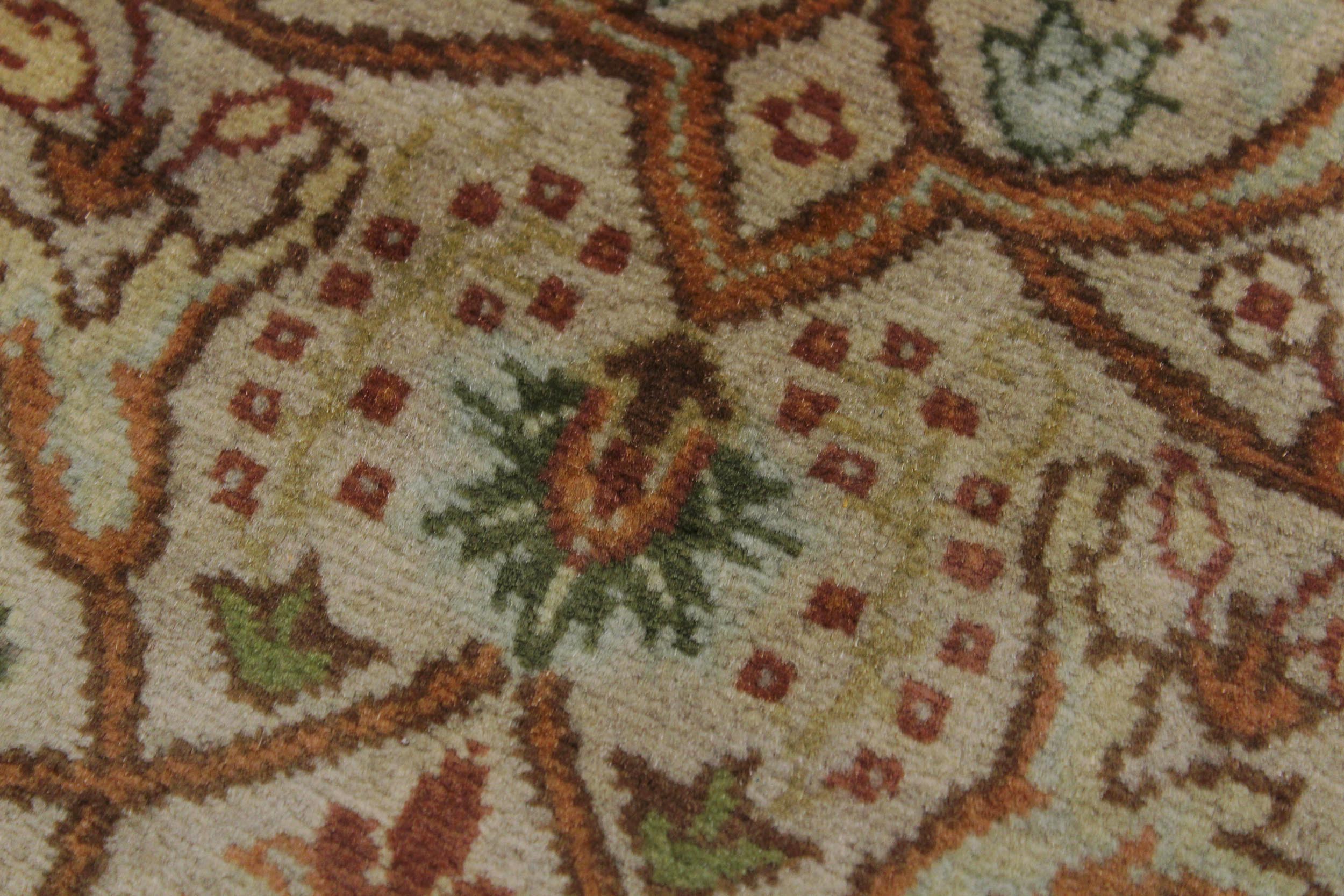 handmade Traditional Tabriz Taupe Gold Hand Knotted RUNNER 100% WOOL area rug 3' x 9'