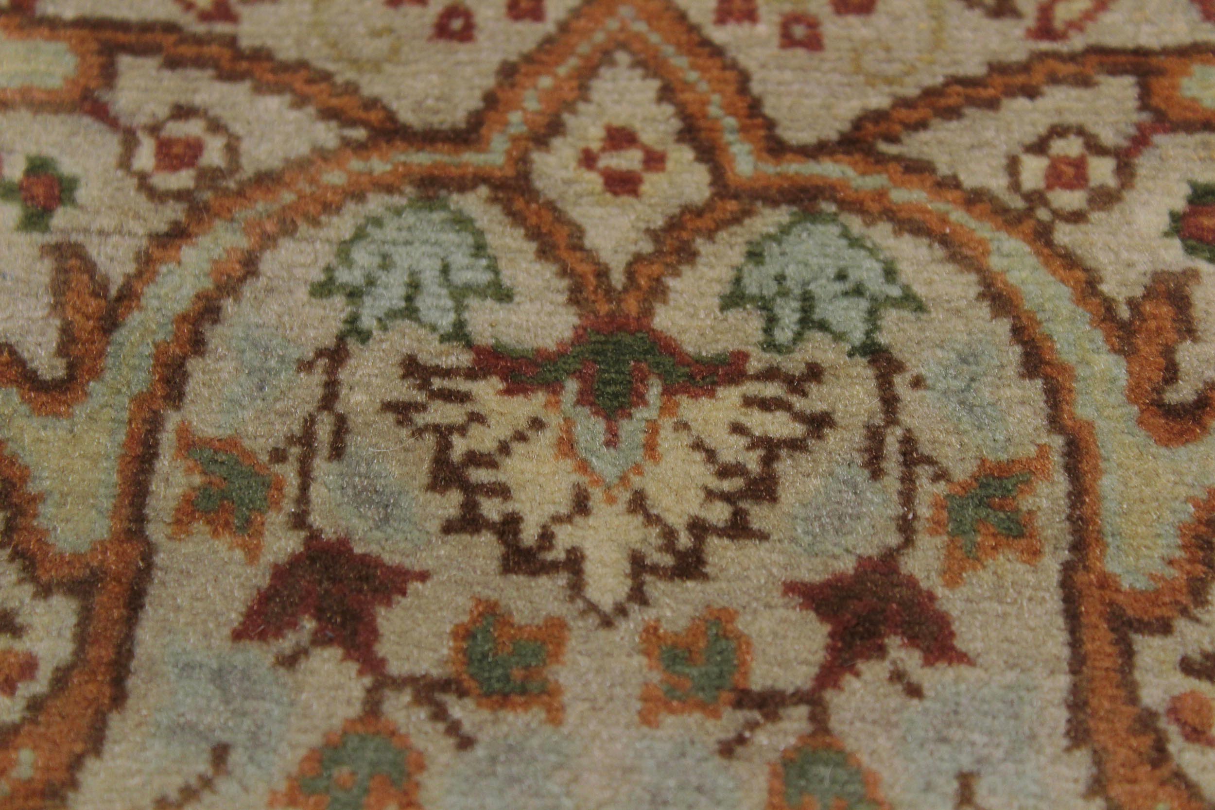 handmade Traditional Tabriz Taupe Gold Hand Knotted RUNNER 100% WOOL area rug 3' x 9'