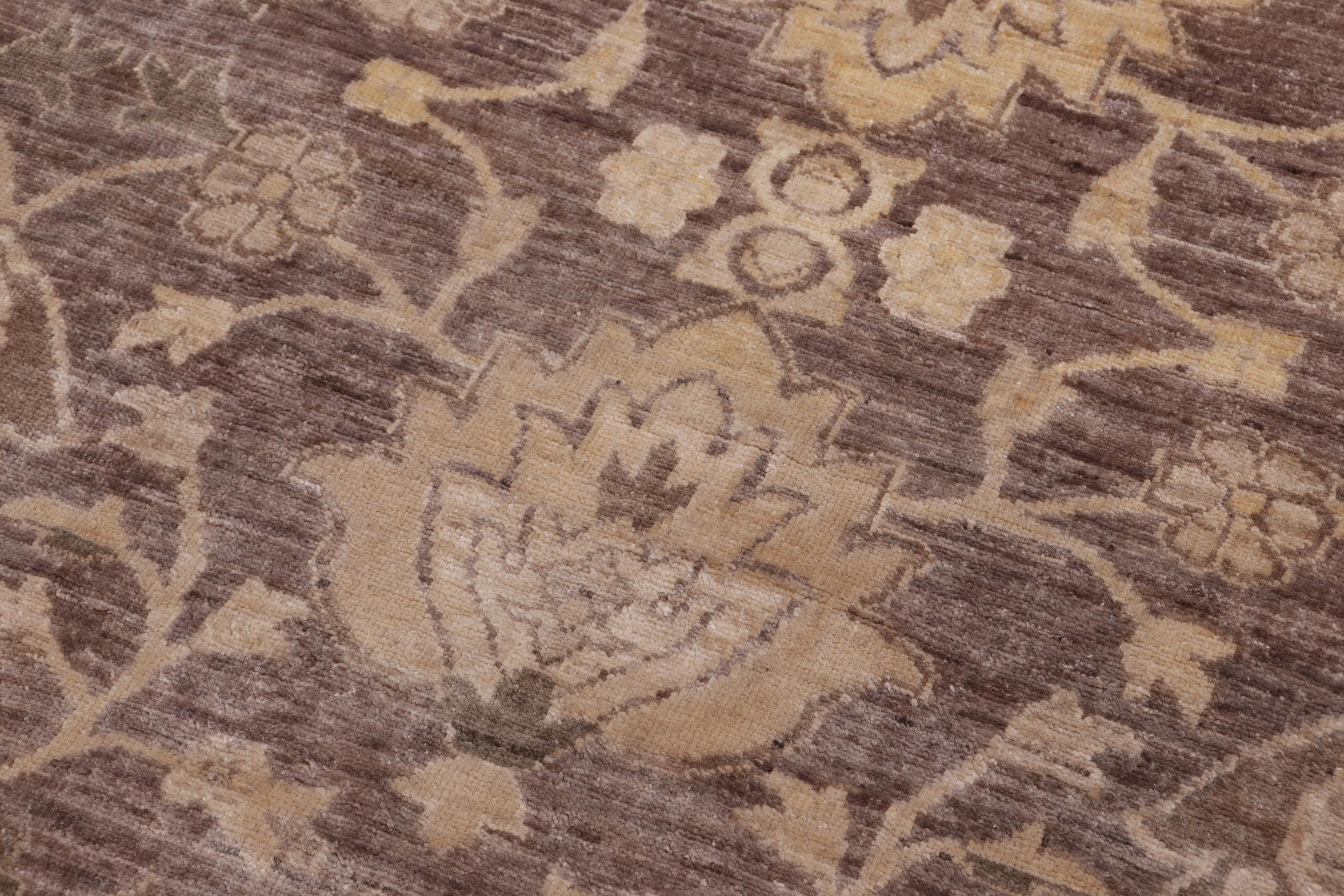 handmade Transitional Kafkaz Lt. Brown Tan Hand Knotted RECTANGLE 100% WOOL area rug 12' x 18'