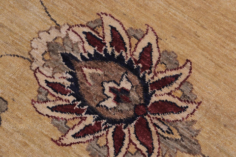 handmade Traditional Kafkaz Gold Blue Hand Knotted RECTANGLE 100% WOOL area rug 12x17