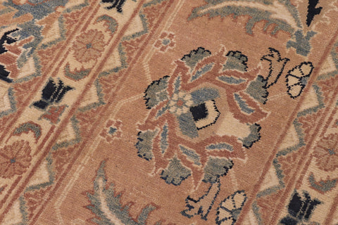 handmade Traditional Kafkaz Ivory Orange Hand Knotted RECTANGLE 100% WOOL area rug 13x17