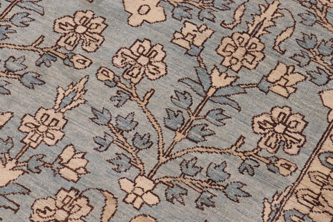 handmade Transitional Kafkaz Lt. Green Lt. Green Hand Knotted RECTANGLE 100% WOOL area rug 12' x 18'