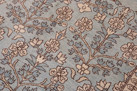 handmade Transitional Kafkaz Lt. Green Lt. Green Hand Knotted RECTANGLE 100% WOOL area rug 12' x 18'