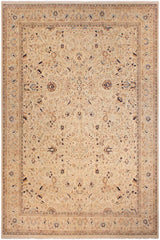 Traditional Tabriz Taunya Taupe Blue Hand Knotted Area rugs 9 x 12