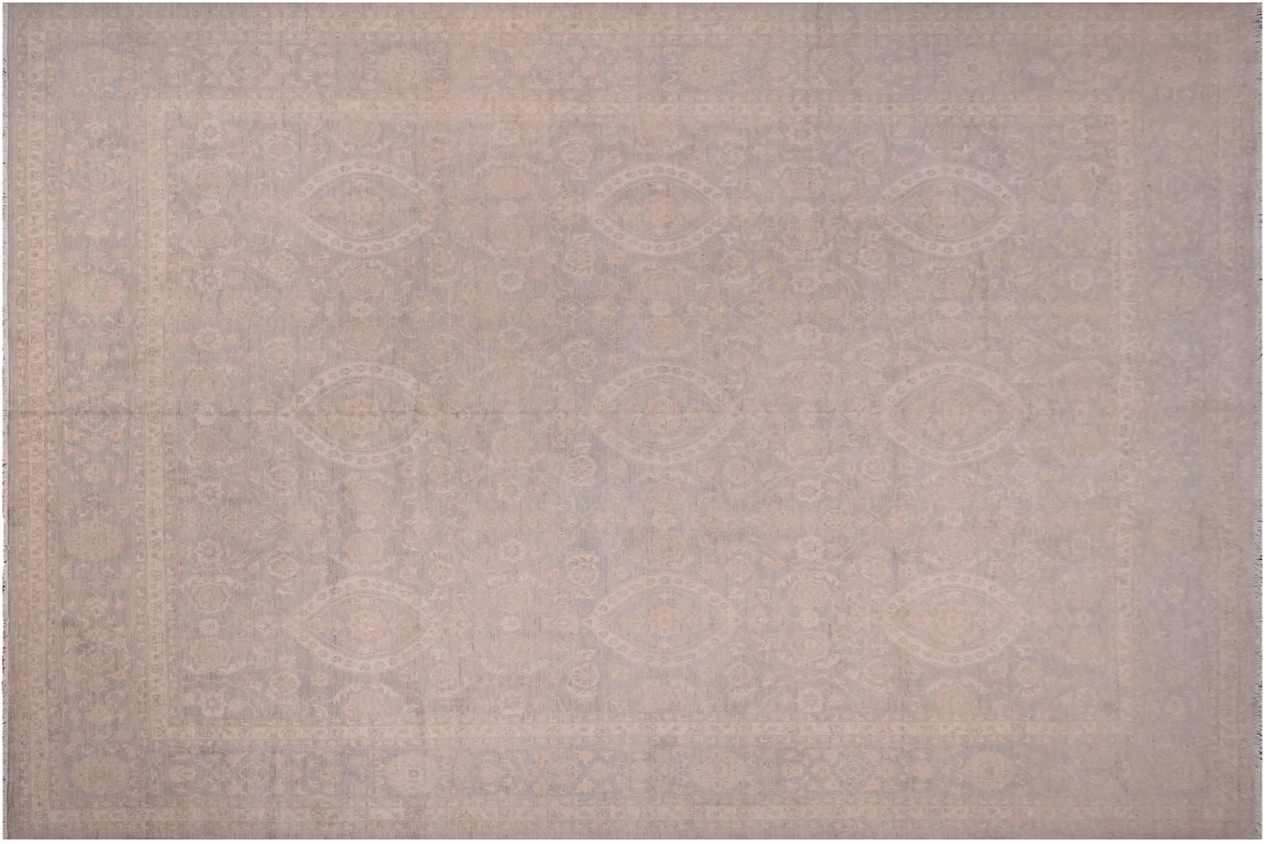 handmade Transitional Kafkaz Brown Gray Hand Knotted RECTANGLE 100% WOOL area rug 12' x 15'