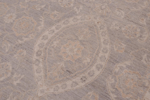 handmade Transitional Kafkaz Brown Gray Hand Knotted RECTANGLE 100% WOOL area rug 12' x 15'