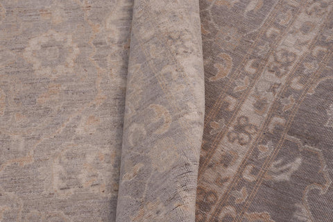 handmade Transitional Kafkaz Brown Gray Hand Knotted RECTANGLE 100% WOOL area rug 12' x 15'
