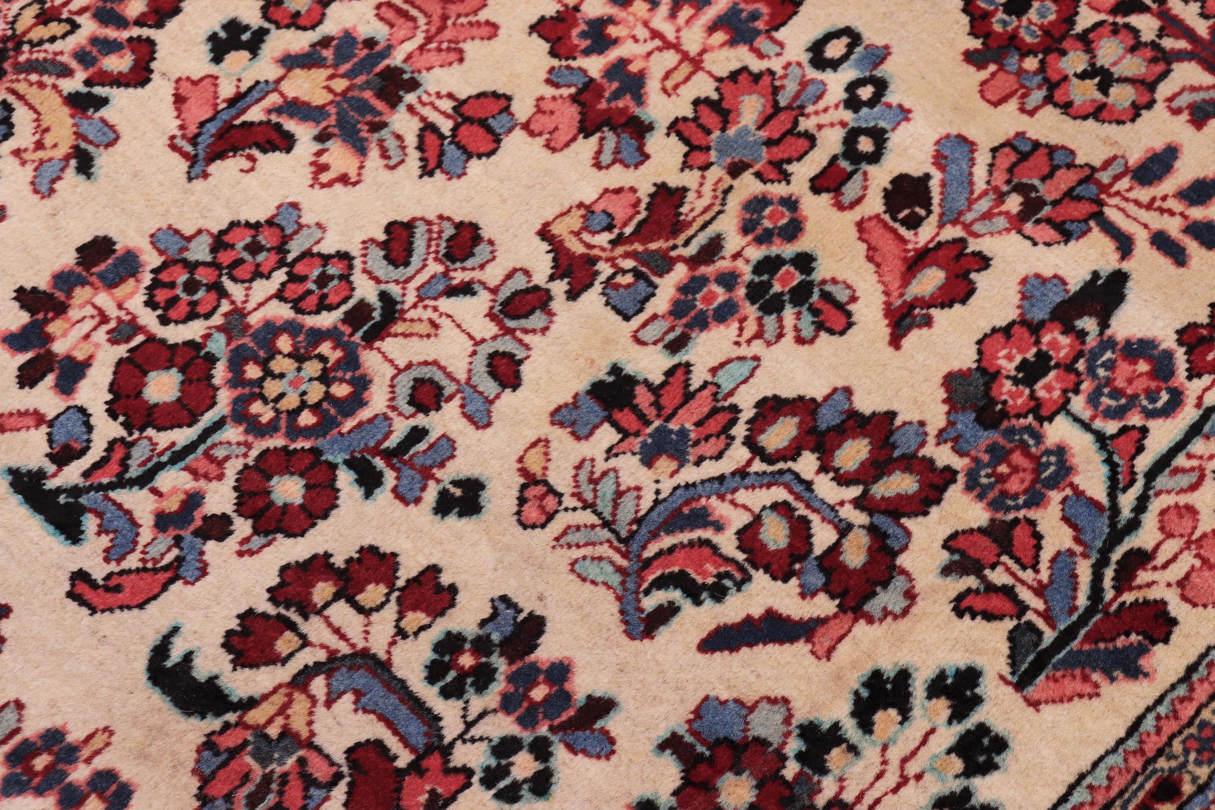 handmade Traditional Antique Beige Red Hand Knotted RECTANGLE 100% WOOL area rug 6 x 9