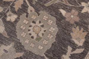 handmade Traditional Kafkaz Lt. Brown Ivory Hand Knotted RECTANGLE 100% WOOL area rug 12x15