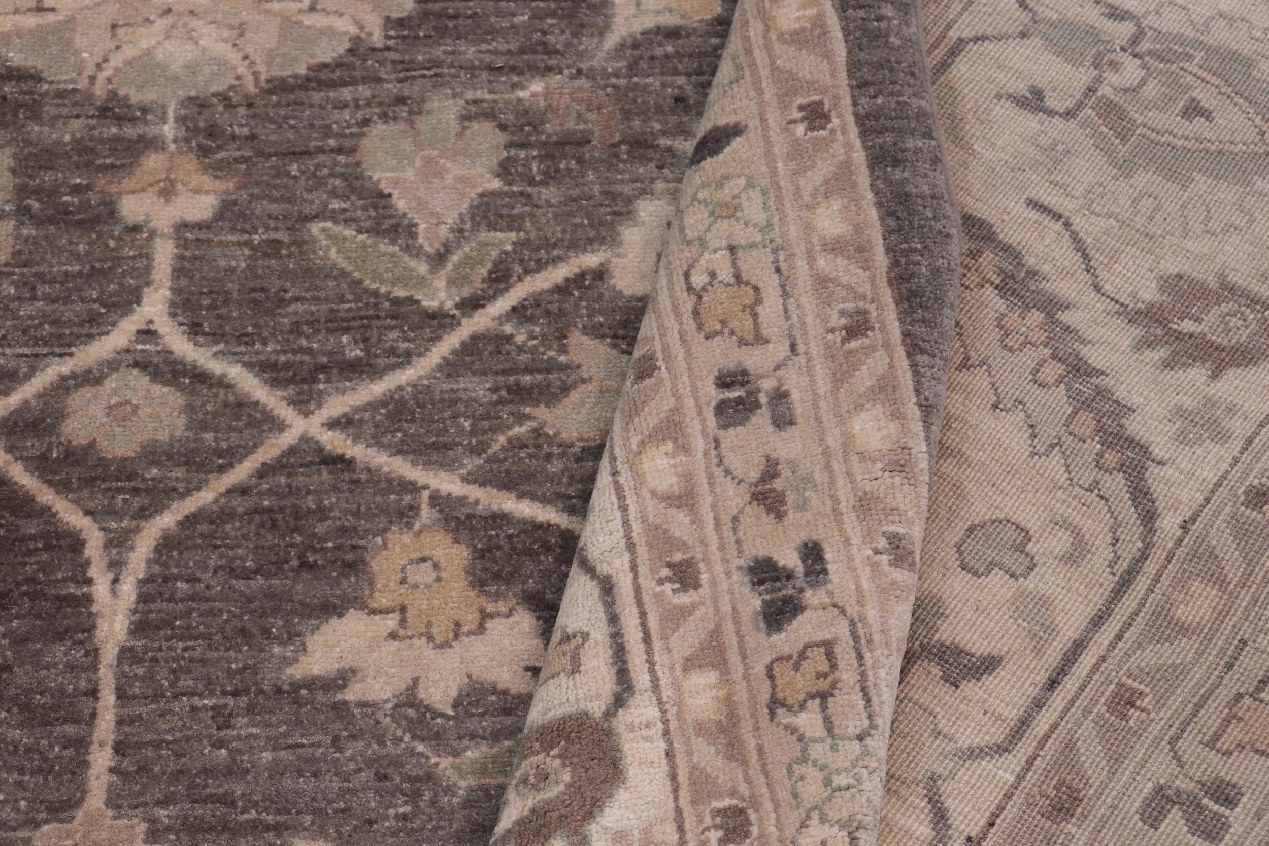 handmade Traditional Kafkaz Lt. Brown Ivory Hand Knotted RECTANGLE 100% WOOL area rug 12x15