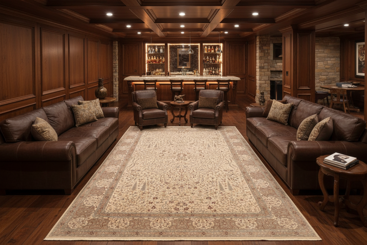 handmade Traditional Design Ivory Tan Hand Knotted RECTANGLE 100% WOOL area rug 12' x 18'