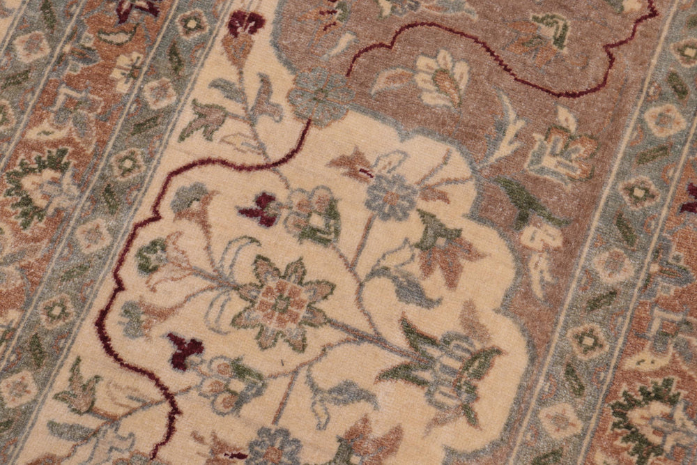 handmade Traditional Design Ivory Tan Hand Knotted RECTANGLE 100% WOOL area rug 12' x 18'