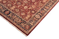 Vintage Agra Sindy Drk. Red/Blue Wool Rug - 8'1'' x 10'5''