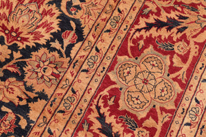 handmade Transitional Mahal Lt. Green Lt. Gray Hand Knotted RECTANGLE 100% WOOL area rug 8x10