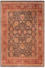 Traditional Mahal Santana Lt. Green Lt. Gray Hand Knotted Area rugs 8 x 10