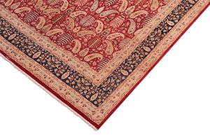 handmade Transitional Sarook Red Blue Hand Knotted RECTANGLE 100% WOOL area rug 8x10