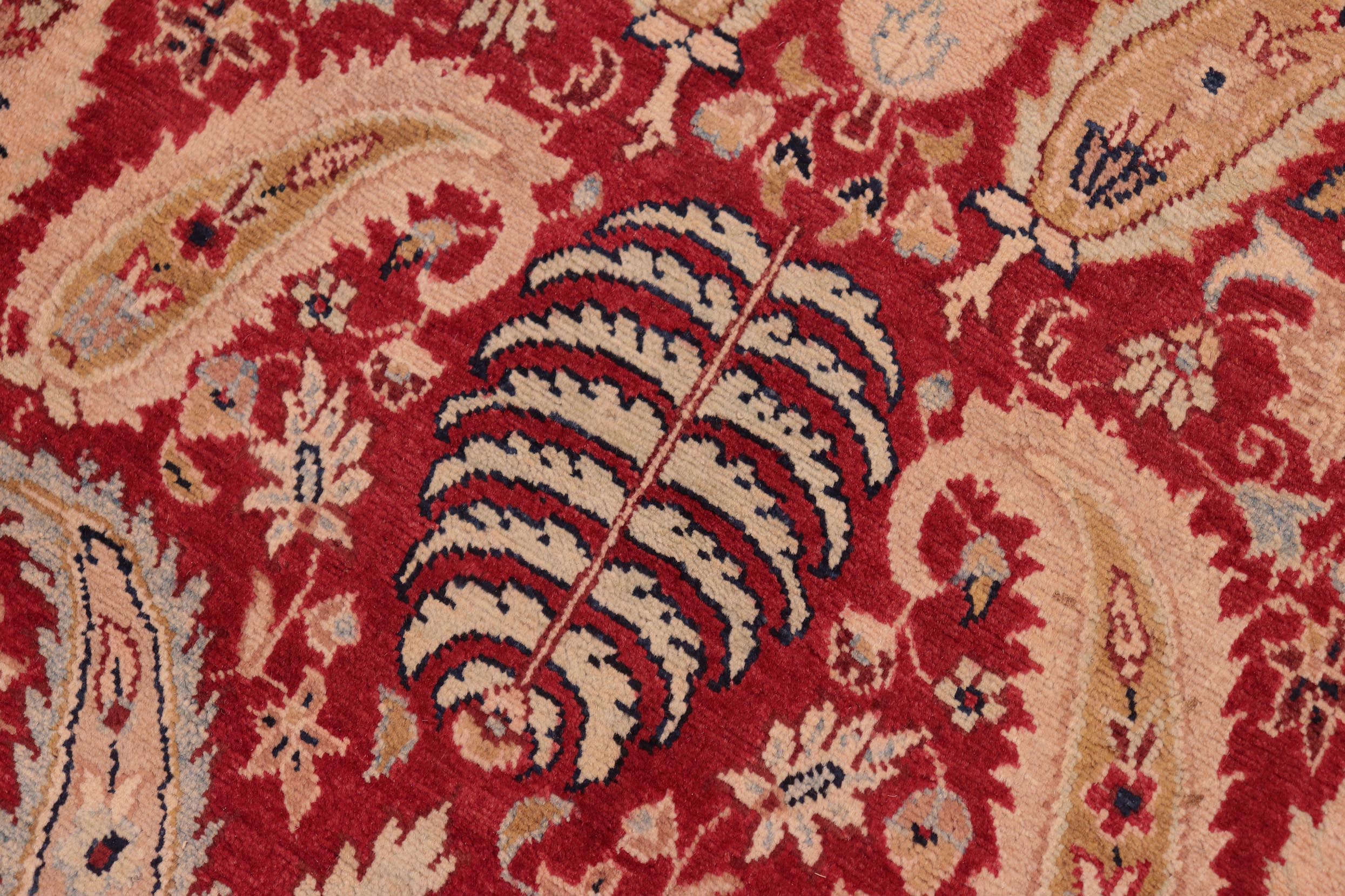 handmade Transitional Sarook Red Blue Hand Knotted RECTANGLE 100% WOOL area rug 8x10