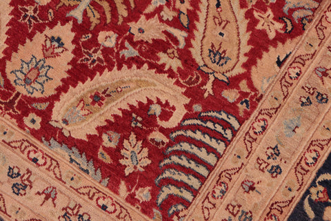 handmade Transitional Sarook Red Blue Hand Knotted RECTANGLE 100% WOOL area rug 8x10