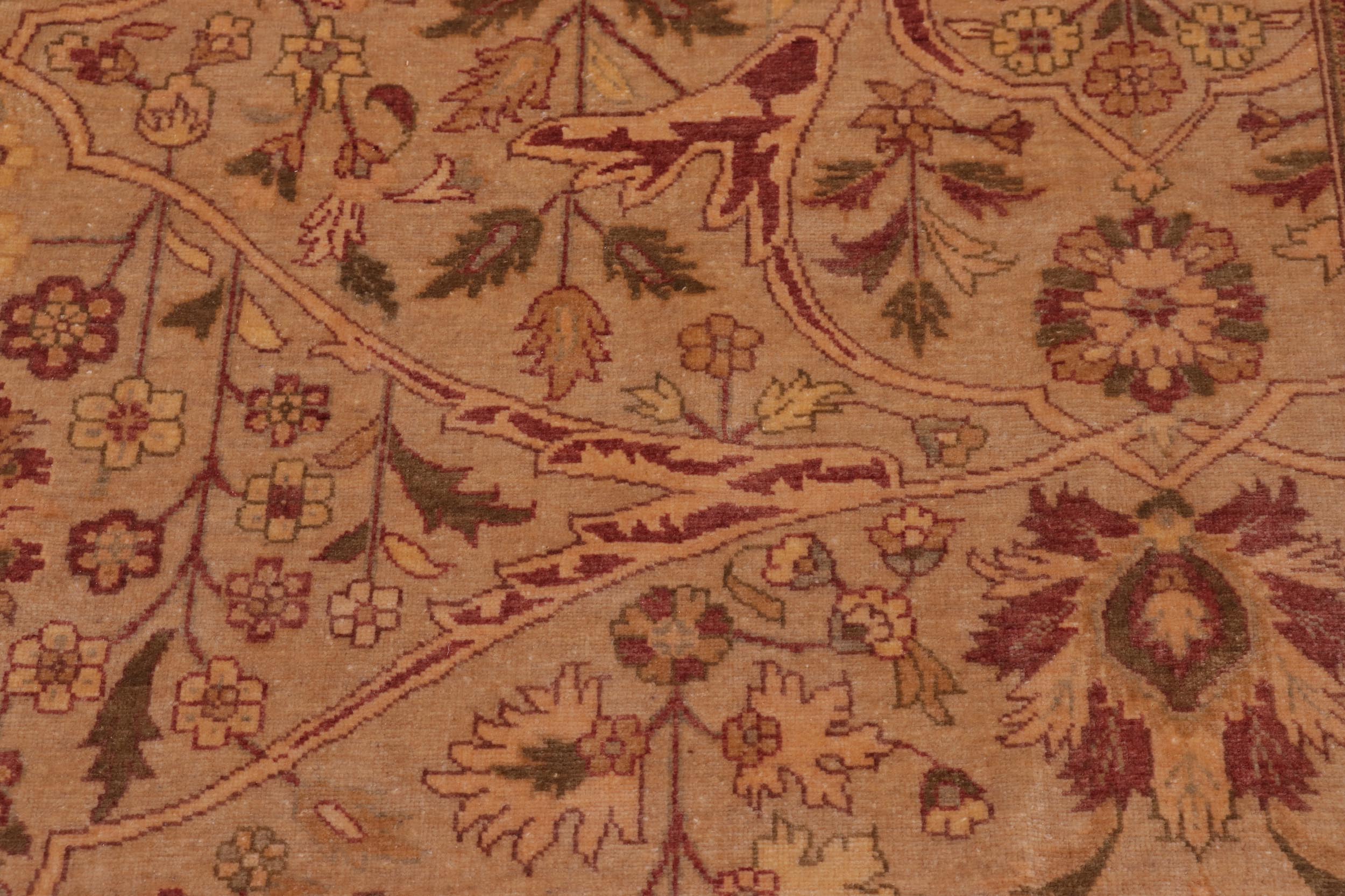 handmade Traditional Tabriz Lt. Gold Lt. Brown Hand Knotted RECTANGLE 100% WOOL area rug 9 x 12