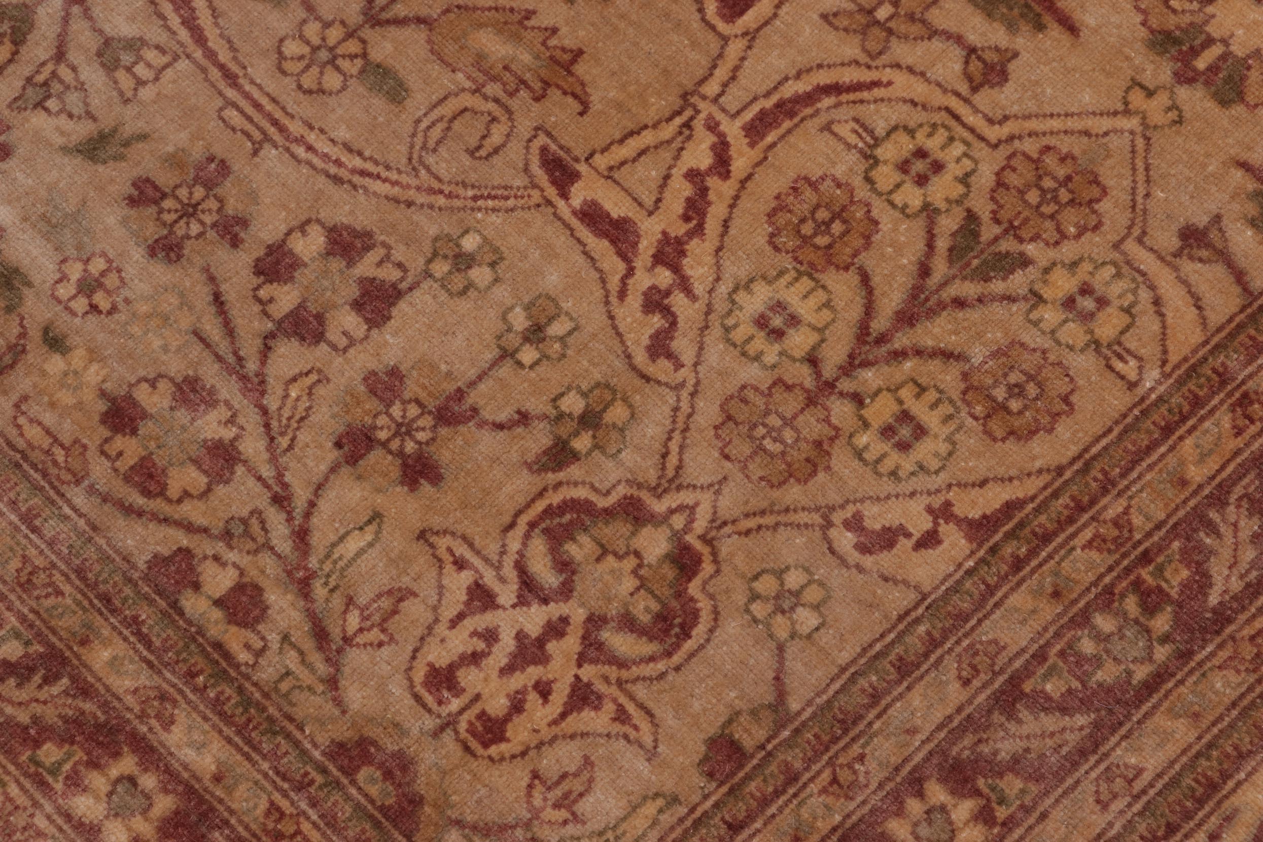 handmade Traditional Tabriz Lt. Gold Lt. Brown Hand Knotted RECTANGLE 100% WOOL area rug 9x12
