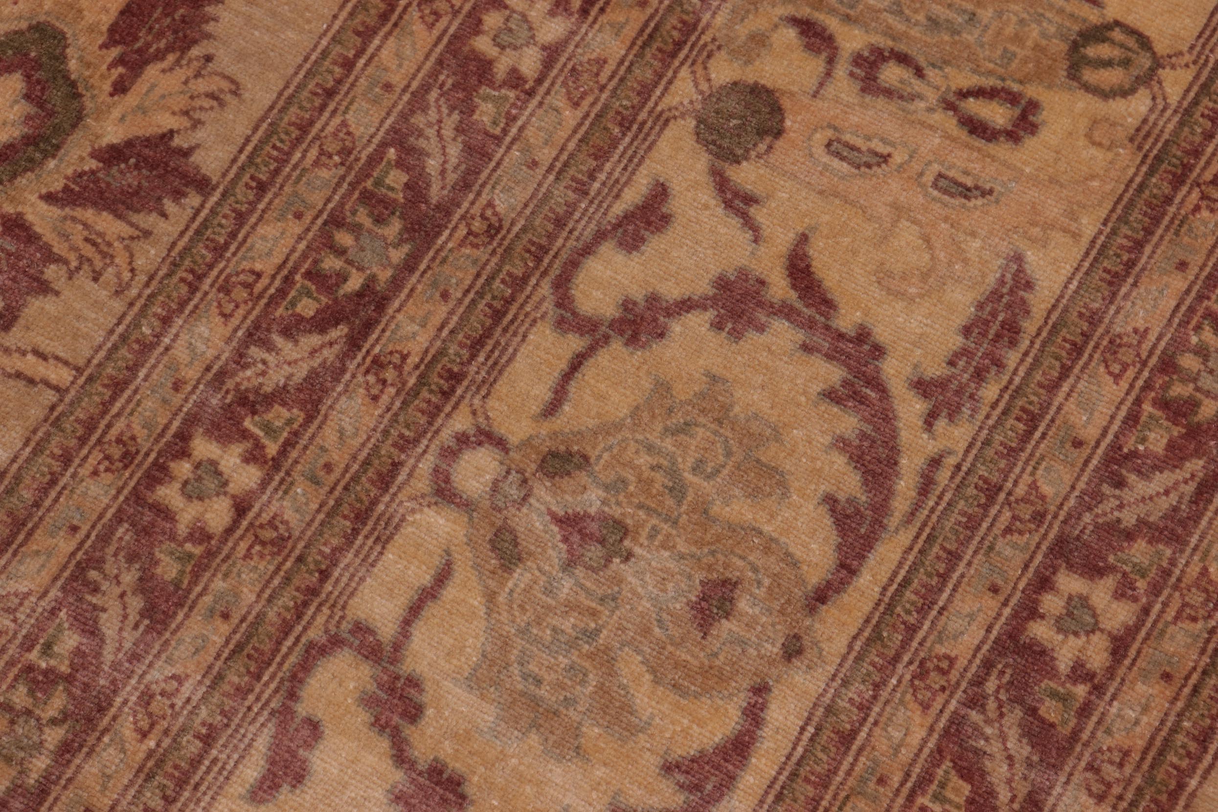 handmade Traditional Tabriz Lt. Gold Lt. Brown Hand Knotted RECTANGLE 100% WOOL area rug 9x12