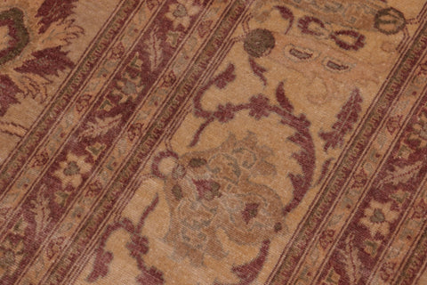handmade Traditional Tabriz Lt. Gold Lt. Brown Hand Knotted RECTANGLE 100% WOOL area rug 9x12