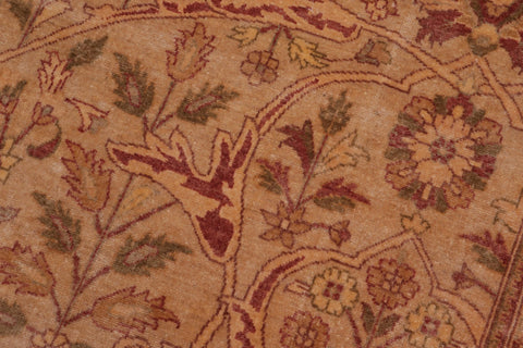 handmade Traditional Tabriz Lt. Gold Lt. Brown Hand Knotted RECTANGLE 100% WOOL area rug 9 x 12