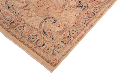 handmade Transitional  Ivory Ivory Hand Knotted RECTANGLE 100% WOOL area rug 8x10