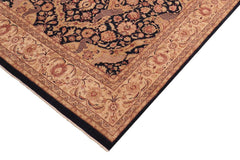 Antique Agra Joslyn Drk. Blue/Gold Wool Rug - 8'1'' x 10'5''