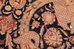 Antique Agra Joslyn Drk. Blue/Gold Wool Rug - 8'1'' x 10'5''