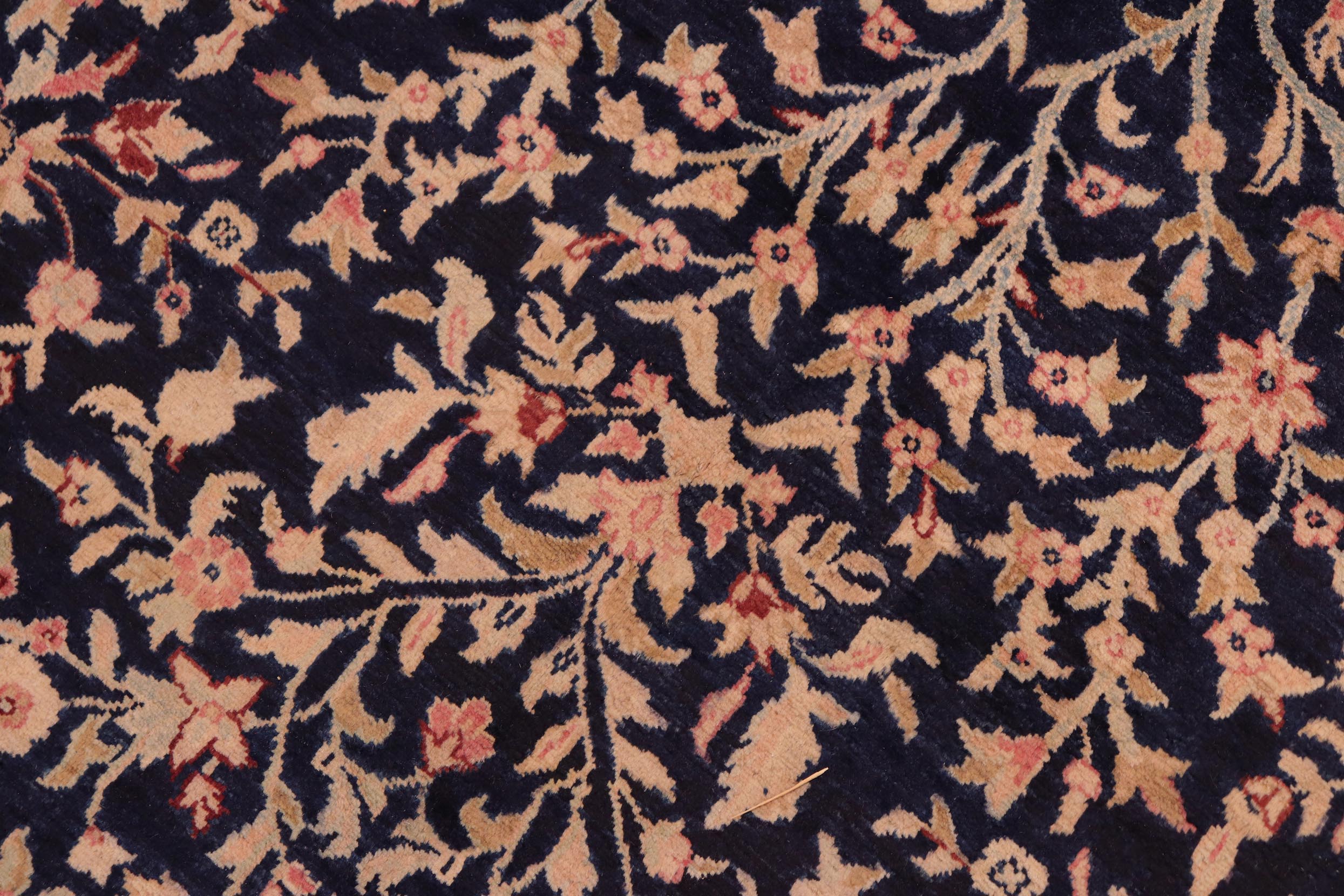 handmade Transitional Kirman Blue Gold Hand Knotted RECTANGLE 100% WOOL area rug 8x10
