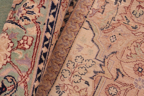 handmade Traditional  Lt. Green Lt. Green Hand Knotted RECTANGLE 100% WOOL area rug 8x10