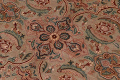 handmade Transitional  Lt. Green Gray Hand Knotted RECTANGLE 100% WOOL area rug 8' x 10'
