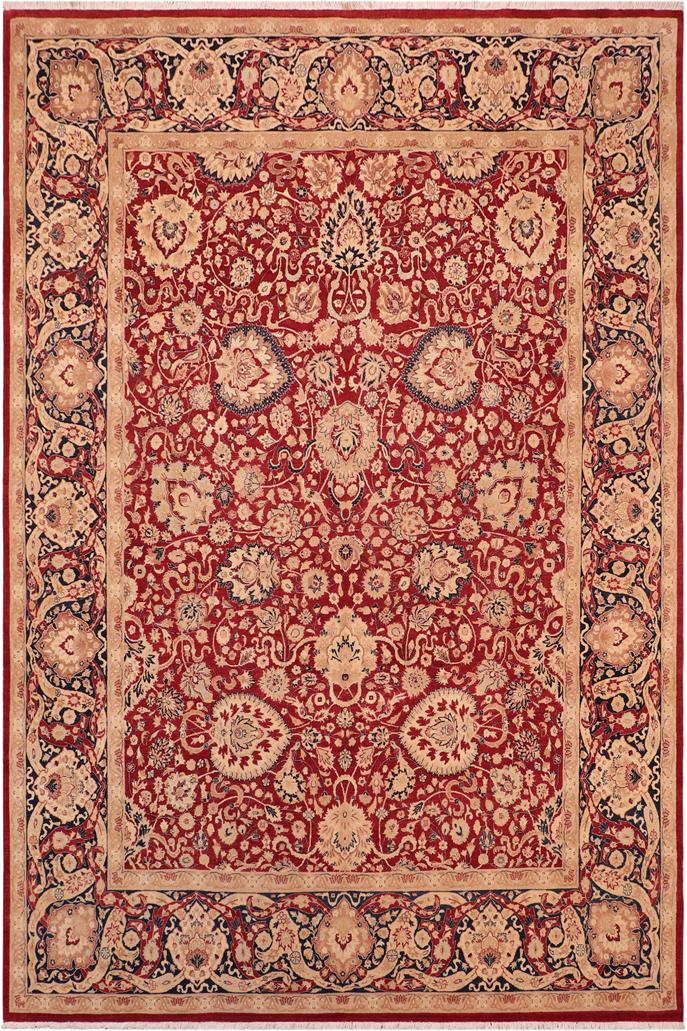 Traditional Anmol Agra Arletta Red Blue Hand Knotted Area rugs 8 x 10