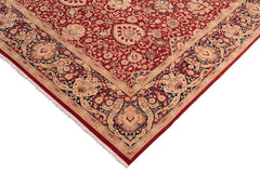 Antique Anmol Agra Arletta Red/Blue Wool Rug - 8'0'' x 10'1''