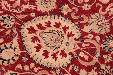 handmade Transitional Anmol Agra Red Blue Hand Knotted RECTANGLE 100% WOOL area rug 8x10