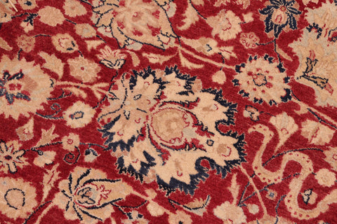 handmade Transitional Anmol Agra Red Blue Hand Knotted RECTANGLE 100% WOOL area rug 8x10