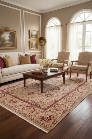 handmade Transitional Sultan Gray Lt. Brown Hand Knotted RECTANGLE 100% WOOL area rug 8x10