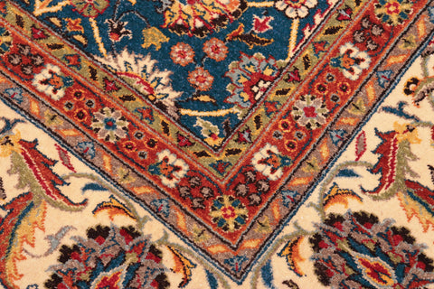handmade Transitional Design Blue Beige Hand Knotted RECTANGLE 100% WOOL area rug 8' x 10'