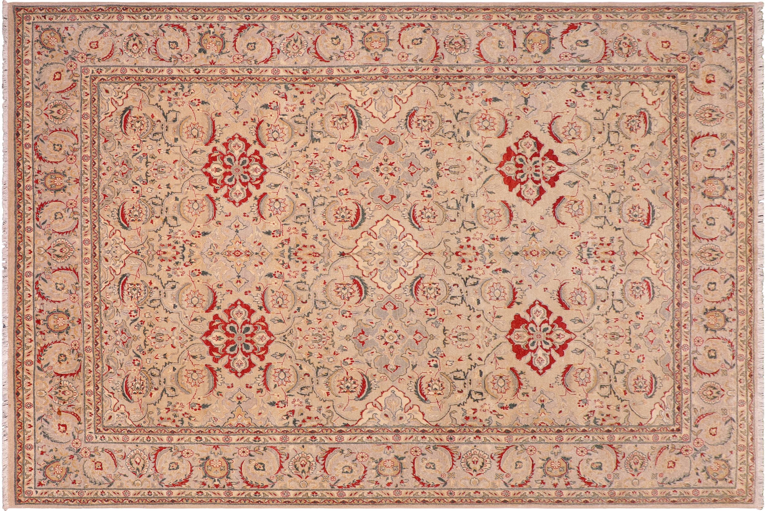 handmade Traditional Design Lt. Gray Gray Hand Knotted RECTANGLE 100% WOOL area rug 8' x 10'