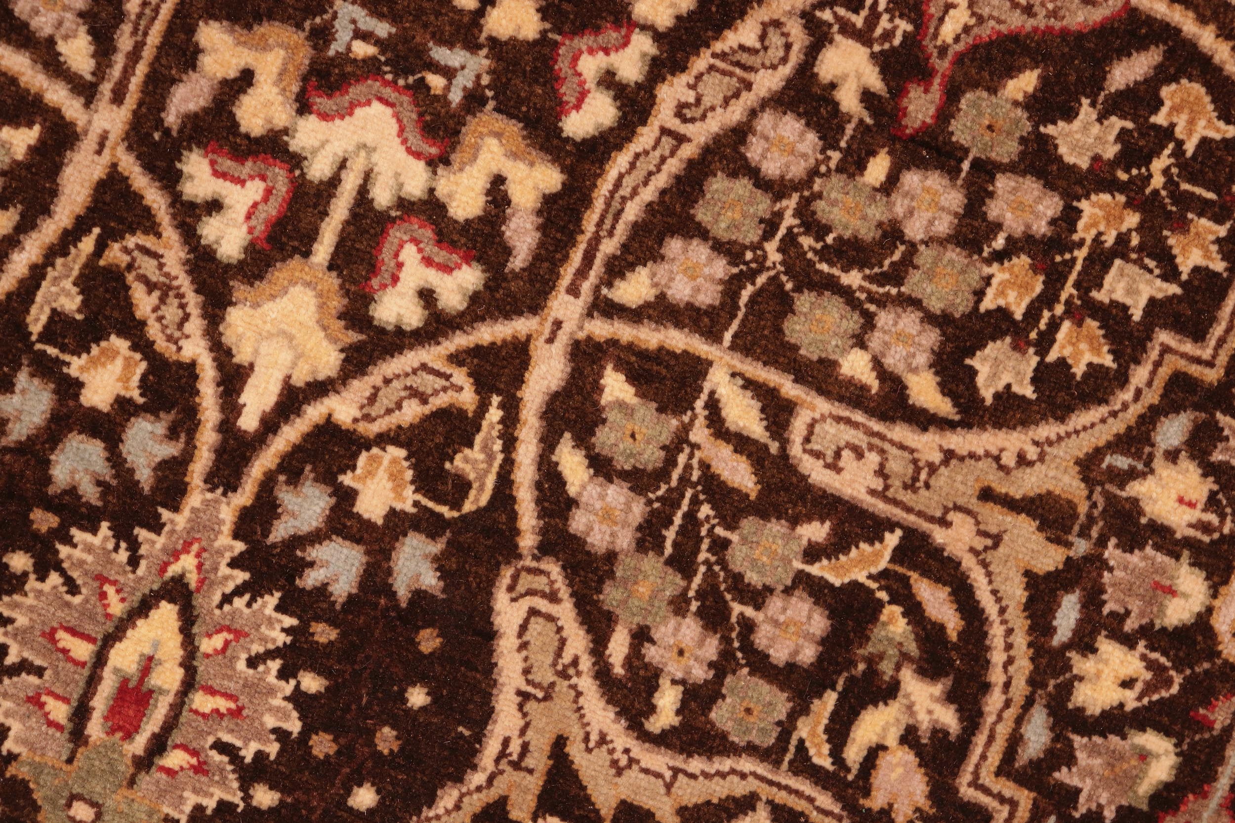 handmade Traditional Tabriz Brown Tan Hand Knotted RECTANGLE 100% WOOL area rug 8' x 10'