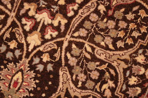 handmade Traditional Tabriz Brown Tan Hand Knotted RECTANGLE 100% WOOL area rug 8' x 10'