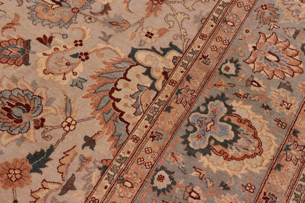 handmade Traditional Veg Dye Lt. Gray Lt. Gray Hand Knotted RECTANGLE 100% WOOL area rug 8' x 10'