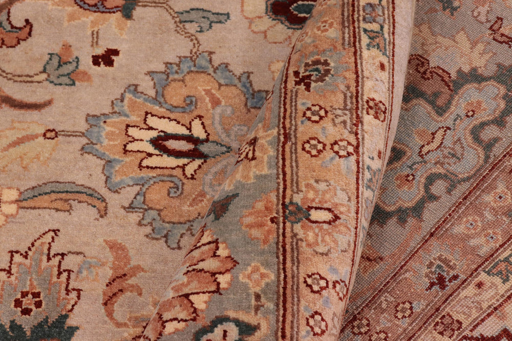 handmade Traditional Veg Dye Lt. Gray Lt. Gray Hand Knotted RECTANGLE 100% WOOL area rug 8' x 10'
