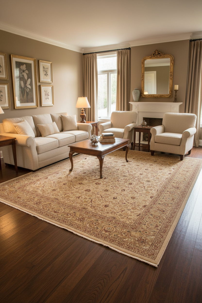 handmade Transitional Taj Ivory Tan Hand Knotted RECTANGLE 100% WOOL area rug 8x10