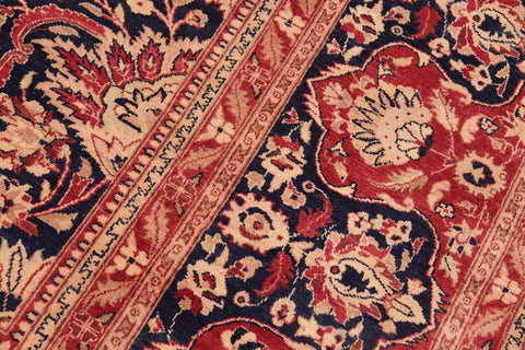 handmade Transitional Sultanabad Drk. Blue Red Hand Knotted RECTANGLE 100% WOOL area rug 8x10