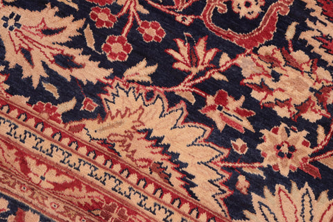handmade Transitional Sultanabad Drk. Blue Red Hand Knotted RECTANGLE 100% WOOL area rug 8x10