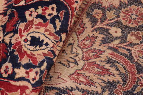 handmade Transitional Sultanabad Drk. Blue Red Hand Knotted RECTANGLE 100% WOOL area rug 8x10