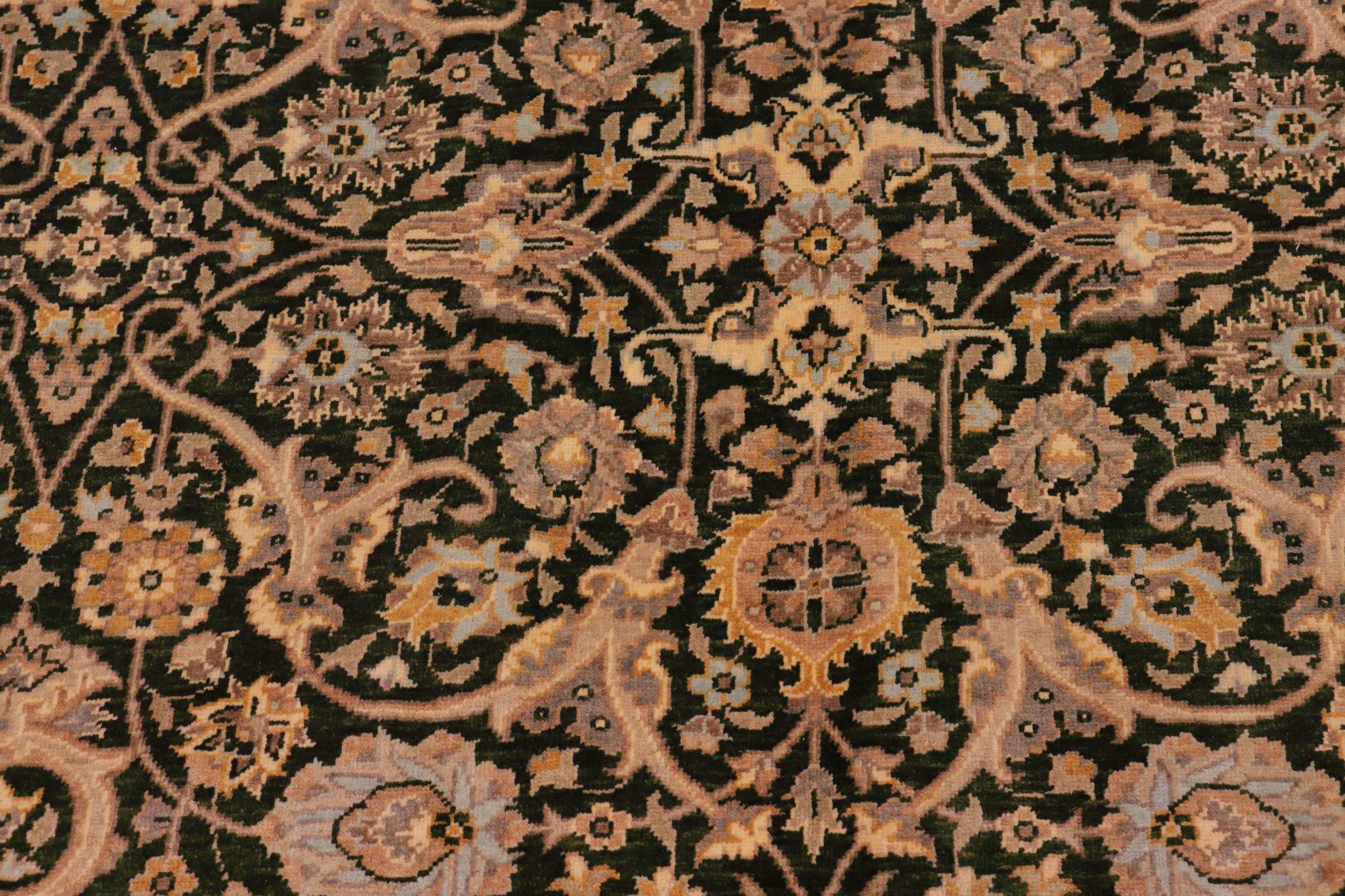 handmade Traditional Design Drk.green Lt. Gray Hand Knotted RECTANGLE 100% WOOL area rug 8' x 10'